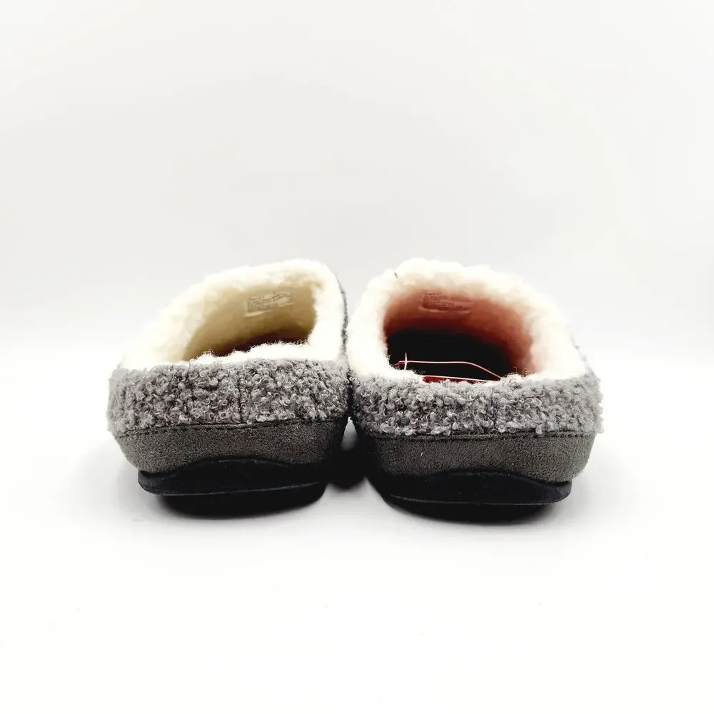 Deer Stags Men's Grey Sherpa Cushioned Indoor/Outdoor Clog Slipper Size 9M